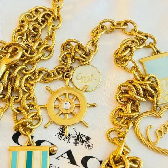 💰SOLD💰NWOT Coach Nautical Charm Necklace - Picture 9 of 10